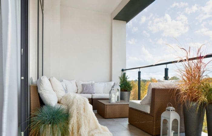 A modern balcony